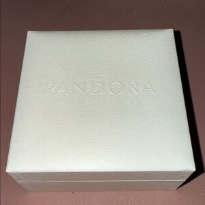 Pandora Cream Jewelry Box with pandora bracelet and Purple Heart charm
